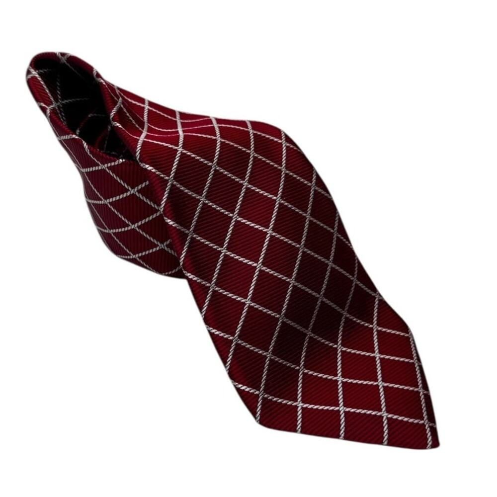 BROOKS BROTHERS 346 Pure Silk Red & White Work Attire Tie